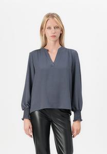 Блуза ONLY ONLMETTE V-NECK SMOCK NOOS, Ombre Blue/Dark Blue