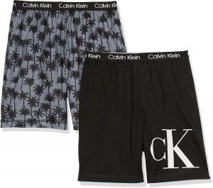 Пижамные шорты Calvin Klein для мальчиков, 2 шт., Palm Tree/Black