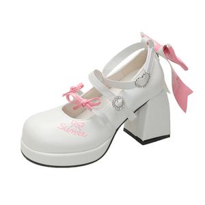 Fawn Miri Туфли Мэри Джейн на массивном каблуке женские белые, цвет White