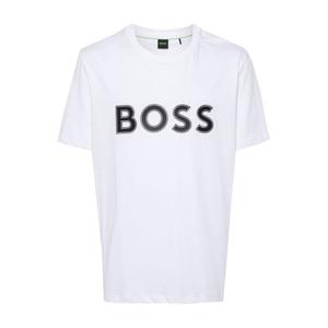 Мужская футболка Hugo Boss Tee 1 Logo с коротким рукавом и круглым вырезом, белый