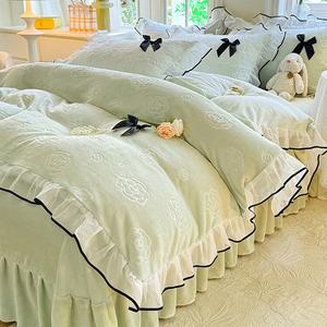 Disney Комплект постельного белья 1,5 м, 4 предмета, для кровати 200x230 см, Rongmenglian, свежий зеленый