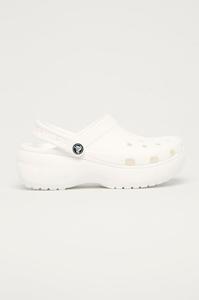Классические шлепанцы на платформе Clog Crocs, белый