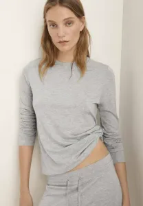 Топ с длинными рукавами Mango, Mottled Light Grey