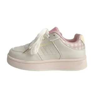 Boldi Kuki Женские противоскользящие износостойкие низкие скейтерские кроссовки в шоппере бежево-розовые, цвет Beige Pink