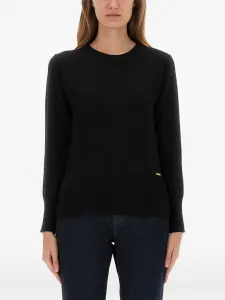 Свитер с круглым вырезом WOOLRICH, черный