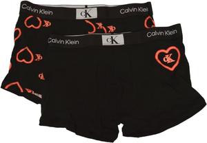 Мужские трусы-боксеры Calvin Klein CK NP2813O из эластичного хлопка, упаковка из 2 шт., V9U Neon Heart Black / Neon Hearts Grap