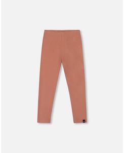 Мягкие ребристые леггинсы для девочек, пыльно-розовые - для малышек/детей Deux par Deux, Dusty pink