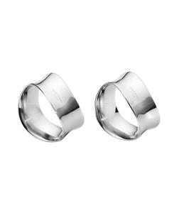 Набор из двух колец для салфеток Cobra Georg Jensen, Silver