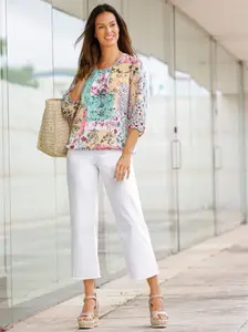 Вдохновение для блузки из жоржетта Inspirationen, розовый