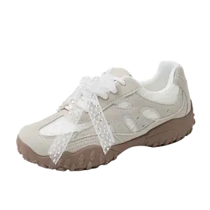 EGCHI Дышащие женские кэжуал кеды низкие бежево-хаки, цвет Beige Khaki