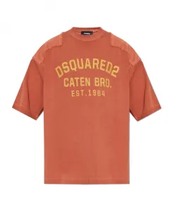 Футболка с логотипом Dsquared2, оранжевый