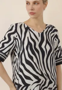 Платье langes Apart, Schwarz-Creme