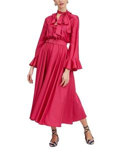 Детское платье цвета сплошного цикламена La DoubleJ, розовый