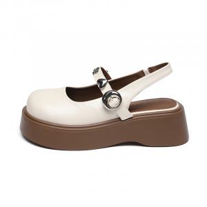 Повседневные однобортные туфли женские ZHR, Beige