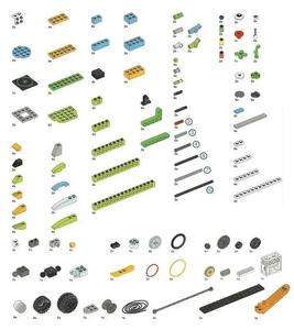 Технические блоки из 276 деталей: оси, шестерни, колесные шарниры, шины. Inna marka