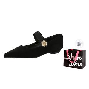 BIGTREE Женские повседневные туфли Casual Single - черные с сумкой для покупок, цвет Black+Shopping Bag