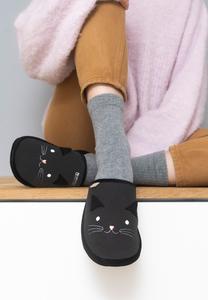 Тапочки Adelheid Filzpantoffel Abenteurerin Ohren, черный