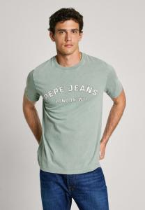 Футболка с принтом ALDRIDGE Pepe Jeans, светло-зеленый