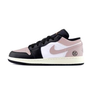 Jordan Air 1 устойчивые к истиранию низкие баскетбольные кроссовки Unisex Black Pink