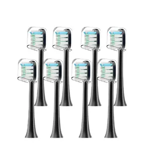 Сменные насадки для зубной щетки CHENSONG, Standard (8 Pieces) [Black]