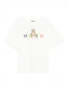 Футболка с принтом Moschino Kids, белый