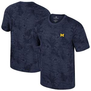 Мужская футболка navy michigan wolverines с цветочным принтом Colosseum