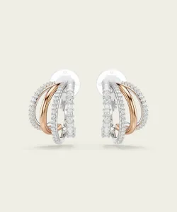 Официальные серьги-клипсы Swarovski Hyperbola, белые.