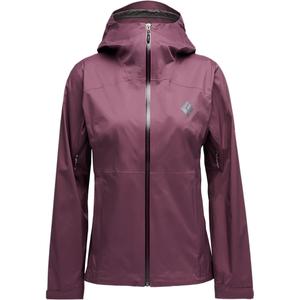 Функциональная дышащая дождевая куртка с эластичной тканью Black Diamond, цвет fig