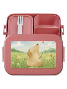 Mr. & Mrs. Panda Ланчбокс для собак, дизайн без слов, пастельно-красный цвет