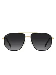 Геометрические солнцезащитные очки BOSS, черный