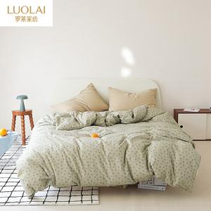 Luolai Home Пододеяльник 160х210 см из чистого хлопка, цвет Bamboo Mint And Baby's Breath