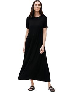 Платье Eileen Fisher Crew Neck Dress, цвет Black 2