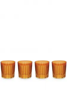 Набор Prism из четырех стаканов L'Objet, оранжевый