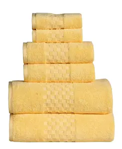 Набор банных полотенец Feather & Stitch Ny Luna из хлопка 6 шт, желтый