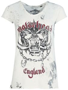 Футболка Motörhead Logo England, белый/серый