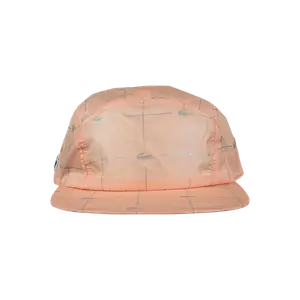 Нейлоновая кепка Supreme x Lacoste со светоотражающей сеткой, цвет Персик