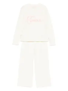 Спортивный костюм с вышитым логотипом Guess Kids, светло-бежевый