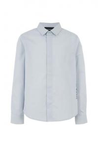 Детская хлопковая рубашка Emporio Armani, синий