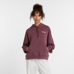 Толстовка с капюшоном и разноцветным логотипом New Balance, цвет faded plum (wt51917fdp)