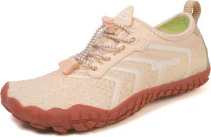 Водные обувь UBFEN Aqua для плавания, мужские и женские пляжные спортивные, быстросохнущие, босиком для лодок, рыбалки, дайвинга и серфинга, бежевый