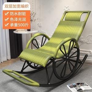Fantasy Кресло-качалка из ротанга с усиленной двойной колесной базой, бамбуково-зеленое, двухслойное