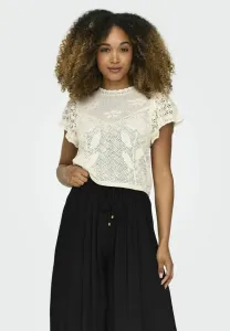 Футболка американского кроя с принтом rundhals Only, Ecru