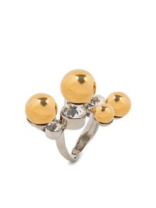 DRIES VAN NOTEN кольцо с бусинами, серебряный