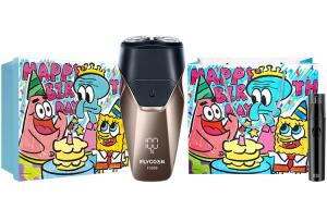 Серия FS888 набор роторных бритв, моющаяся бритва для всего тела, умная, с двумя плавающими головками, портативная FLYCO, Fs888 Spongebob Squarepants Set