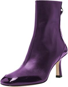 Женские ботильоны FOWT с квадратным носком, на среднем невысоком каблуке, с задней молнией, модные, на осень и зиму, для повседневного ношения, размер 4-16 US, Dark Purple