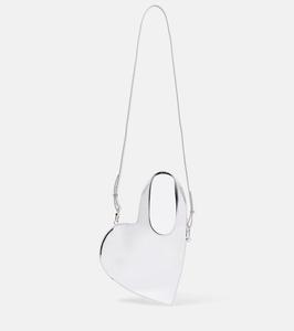 Сумка через плечо Baby Heart из зеркальной кожи Coperni, серебряный