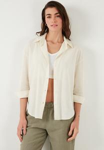Блузка на пуговицах LELA, бежевый