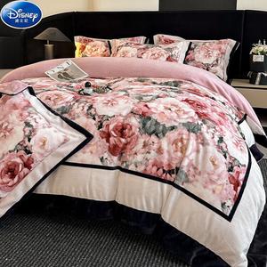 Disney Постельное белье 4 предмета, размер 200 см, пододеяльник 220x240 см, цвет розовый