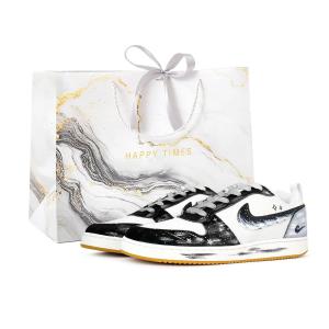 Кроссовки для скейтбординга Court Borough Abrasion Resistant Low top мужские Nike, белый shopping bag