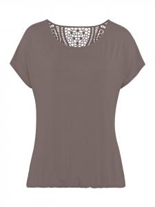 Рубашка с короткими рукавами серо-коричневого и черного цветов Vivance